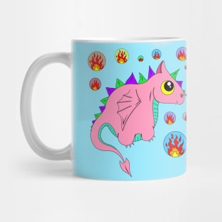 Dragons blowing fire bubbles Mug